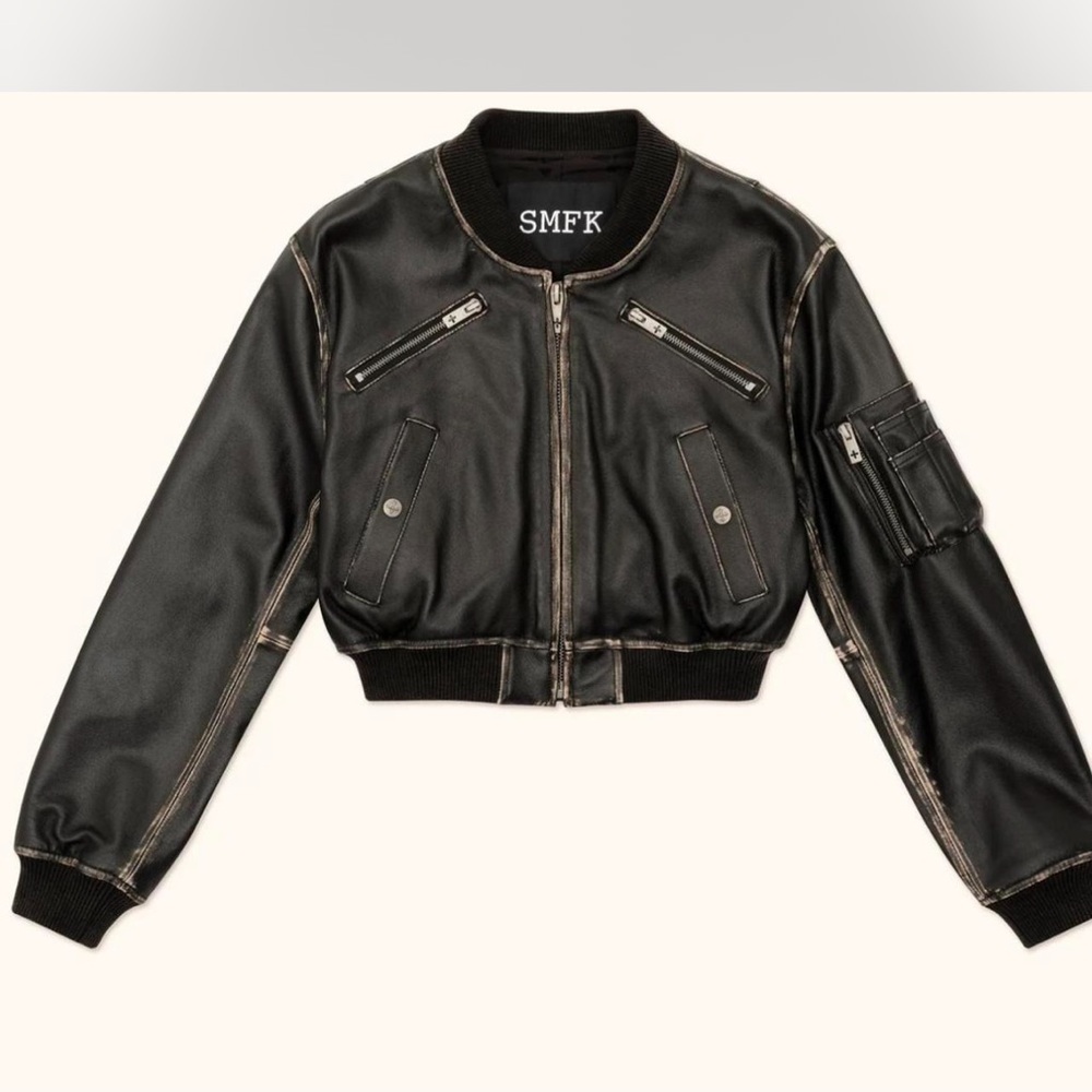 Smfk leather bomber